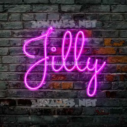 jilly in Pink Neon style - 3D name wallpaper jilly in Pink Neon style - 3D name wallpaper