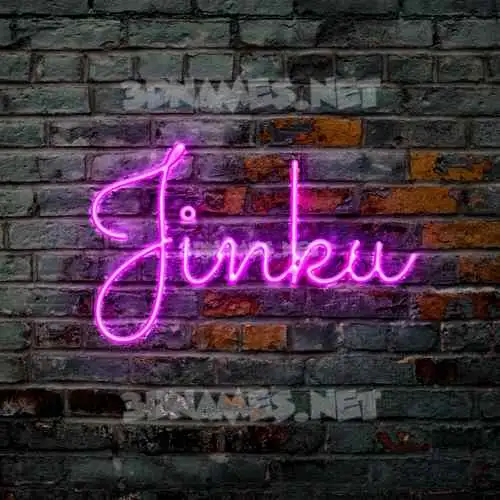 jinku in Pink Neon style - 3D name wallpaper jinku in Pink Neon style - 3D name wallpaper