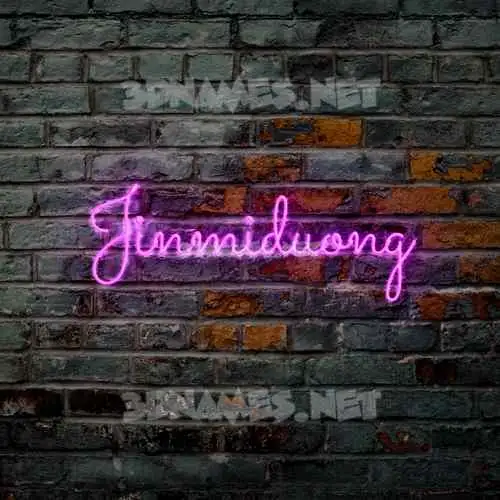 jinmiduong in Pink Neon style - 3D name wallpaper jinmiduong in Pink Neon style - 3D name wallpaper