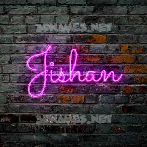 jishan in Pink Neon style - 3D name wallpaper