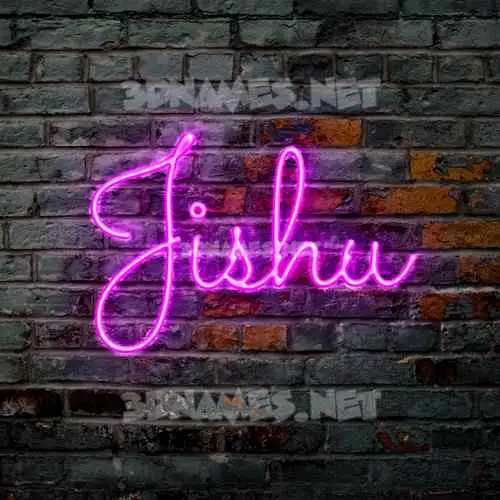 jishu in Pink Neon style - 3D name wallpaper jishu in Pink Neon style - 3D name wallpaper