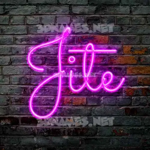 jite in Pink Neon style - 3D name wallpaper