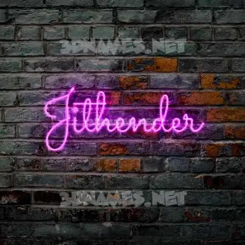 jithender in Pink Neon style - 3D name wallpaper
