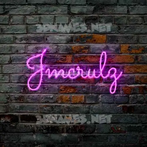 jmcrulz in Pink Neon style - 3D name wallpaper