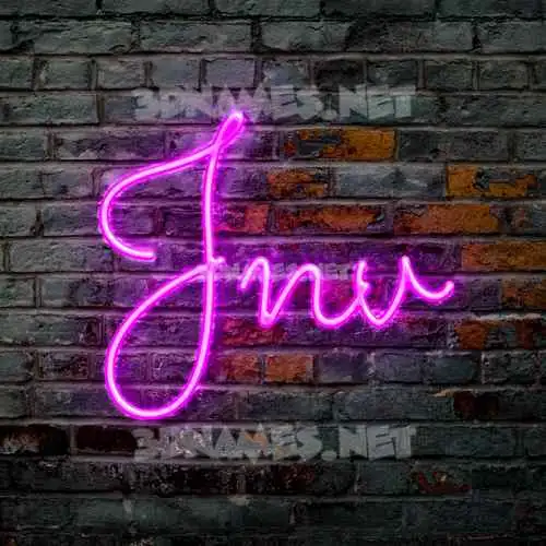jnv in Pink Neon style - 3D name wallpaper