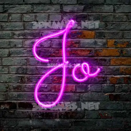 jo in Pink Neon style - 3D name wallpaper