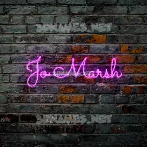 jo marsh in Pink Neon style - 3D name wallpaper