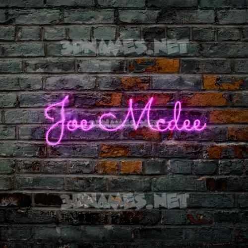 joe mcdee in Pink Neon style - 3D name wallpaper joe mcdee in Pink Neon style - 3D name wallpaper