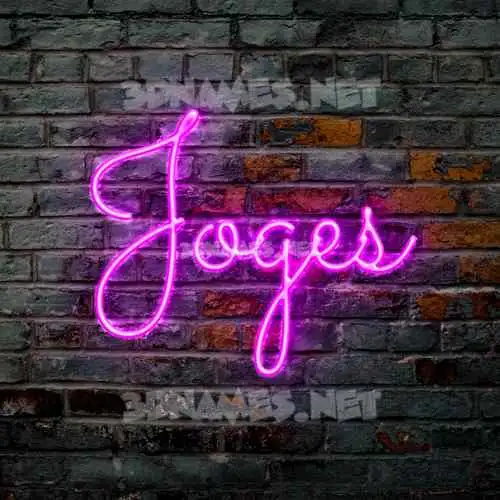 joges in Pink Neon style - 3D name wallpaper joges in Pink Neon style - 3D name wallpaper
