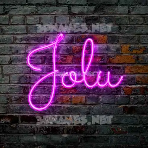 jolu in Pink Neon style - 3D name wallpaper jolu in Pink Neon style - 3D name wallpaper