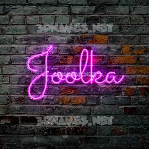 joolka in Pink Neon style - 3D name wallpaper