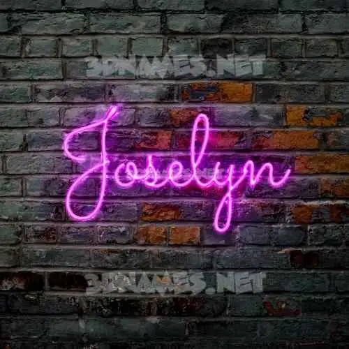 joselyn in Pink Neon style - 3D name wallpaper