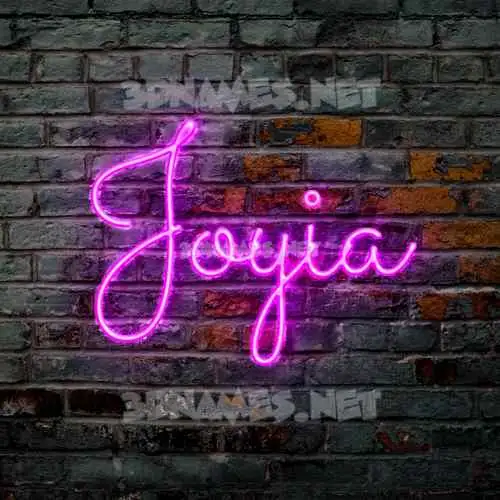 joyia in Pink Neon style - 3D name wallpaper