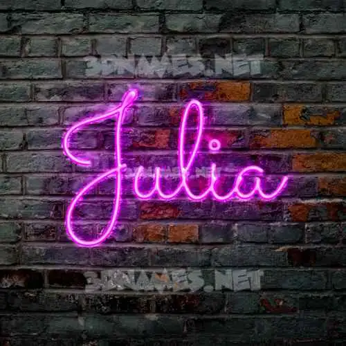 julia in Pink Neon style - 3D name wallpaper julia in Pink Neon style - 3D name wallpaper