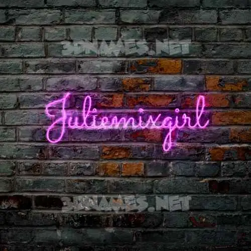 juliemixgirl in Pink Neon style - 3D name wallpaper juliemixgirl in Pink Neon style - 3D name wallpaper