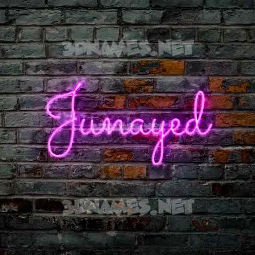 junayed in Pink Neon style - 3D name wallpaper