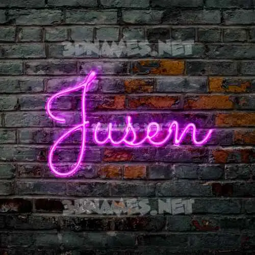 jusen in Pink Neon style - 3D name wallpaper jusen in Pink Neon style - 3D name wallpaper