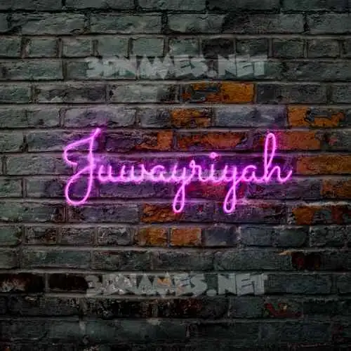 juwayriyah in Pink Neon style - 3D name wallpaper juwayriyah in Pink Neon style - 3D name wallpaper