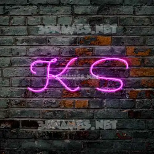 k s in Pink Neon style - 3D name wallpaper k s in Pink Neon style - 3D name wallpaper