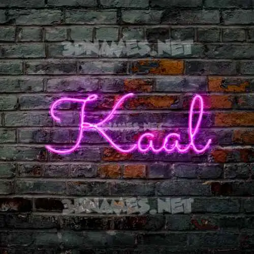 kaal in Pink Neon style - 3D name wallpaper