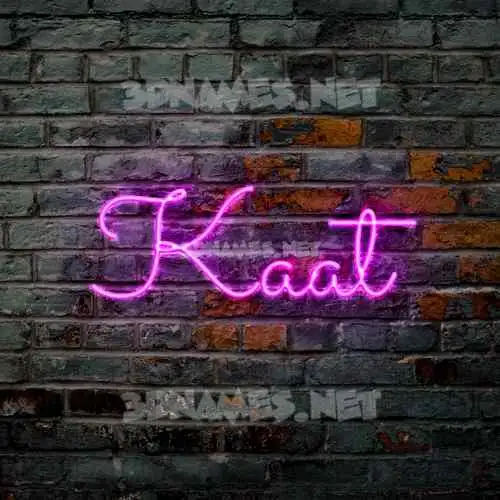 kaat in Pink Neon style - 3D name wallpaper kaat in Pink Neon style - 3D name wallpaper