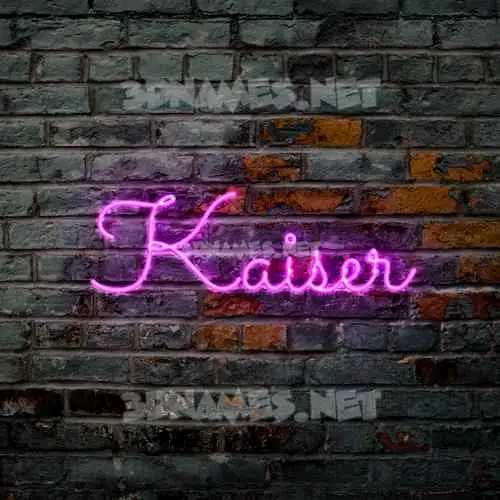 kaiser in Pink Neon style - 3D name wallpaper kaiser in Pink Neon style - 3D name wallpaper