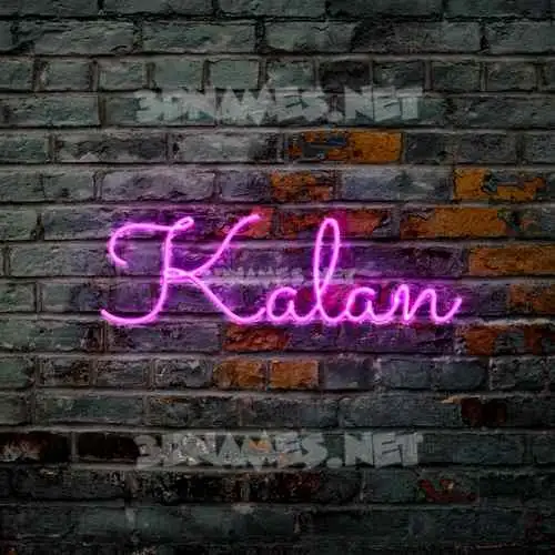 kalan in Pink Neon style - 3D name wallpaper kalan in Pink Neon style - 3D name wallpaper