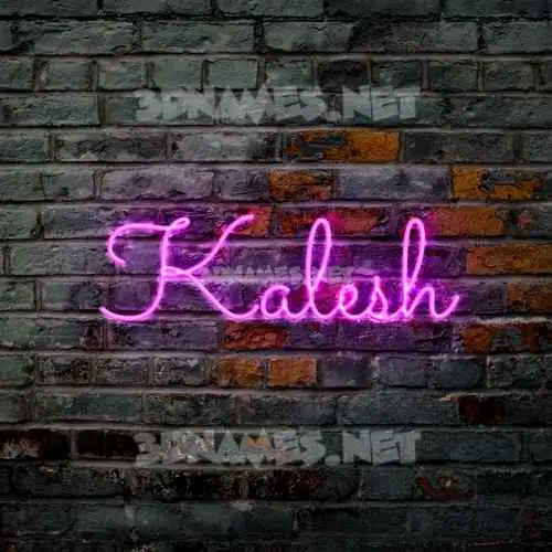 kalesh in Pink Neon style - 3D name wallpaper kalesh in Pink Neon style - 3D name wallpaper