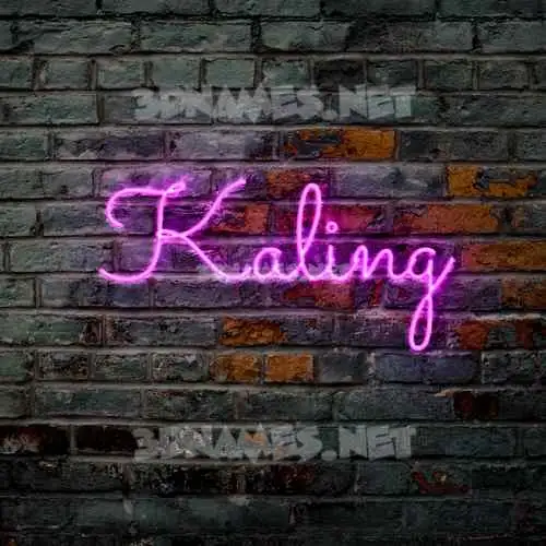 kaling in Pink Neon style - 3D name wallpaper