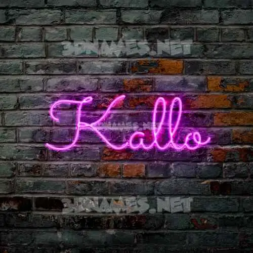 kallo in Pink Neon style - 3D name wallpaper kallo in Pink Neon style - 3D name wallpaper