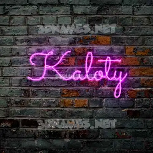 kaloty in Pink Neon style - 3D name wallpaper kaloty in Pink Neon style - 3D name wallpaper