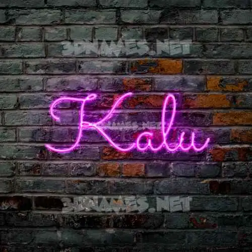 kalu in Pink Neon style - 3D name wallpaper kalu in Pink Neon style - 3D name wallpaper