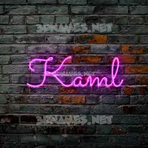 kaml in Pink Neon style - 3D name wallpaper kaml in Pink Neon style - 3D name wallpaper