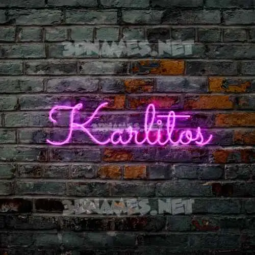 karlitos in Pink Neon style - 3D name wallpaper karlitos in Pink Neon style - 3D name wallpaper