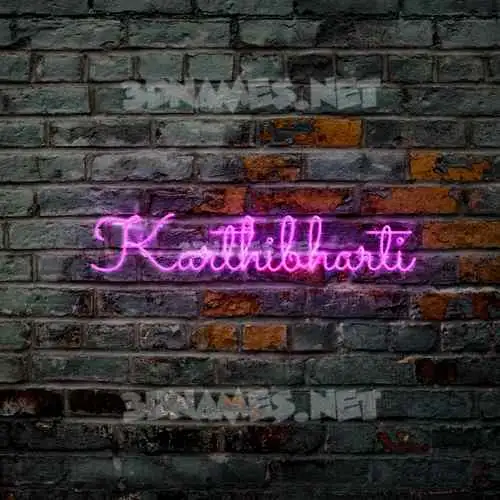 karthibharti in Pink Neon style - 3D name wallpaper