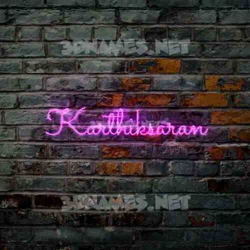 karthiksaran in Pink Neon style - 3D name wallpaper karthiksaran in Pink Neon style - 3D name wallpaper