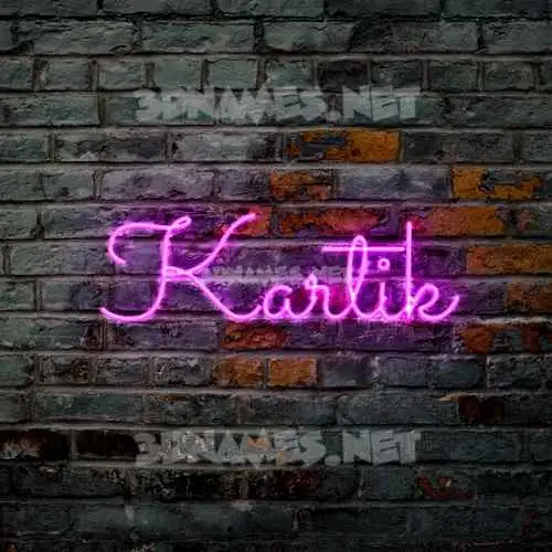 kartik in Pink Neon style - 3D name wallpaper kartik in Pink Neon style - 3D name wallpaper