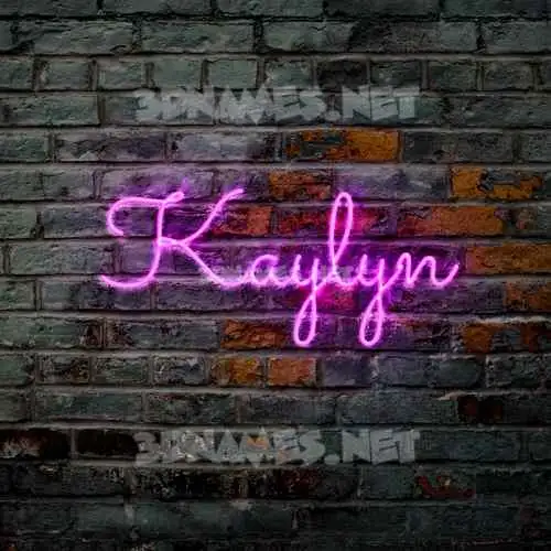 kaylyn in Pink Neon style - 3D name wallpaper