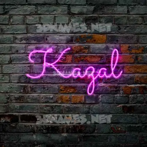 kazal in Pink Neon style - 3D name wallpaper kazal in Pink Neon style - 3D name wallpaper