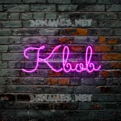 kbob in Pink Neon style - 3D name wallpaper kbob in Pink Neon style - 3D name wallpaper