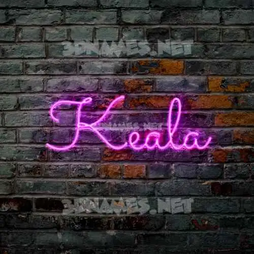 keala in Pink Neon style - 3D name wallpaper