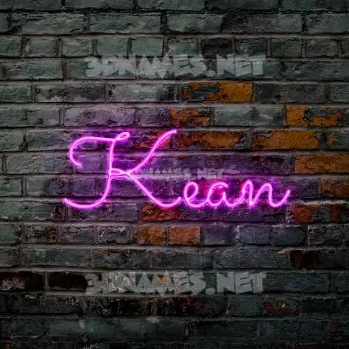 kean in Pink Neon style - 3D name wallpaper