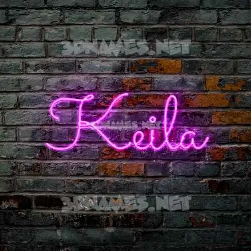 keila in Pink Neon style - 3D name wallpaper