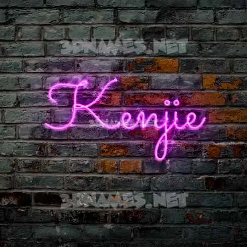 kenjie in Pink Neon style - 3D name wallpaper kenjie in Pink Neon style - 3D name wallpaper