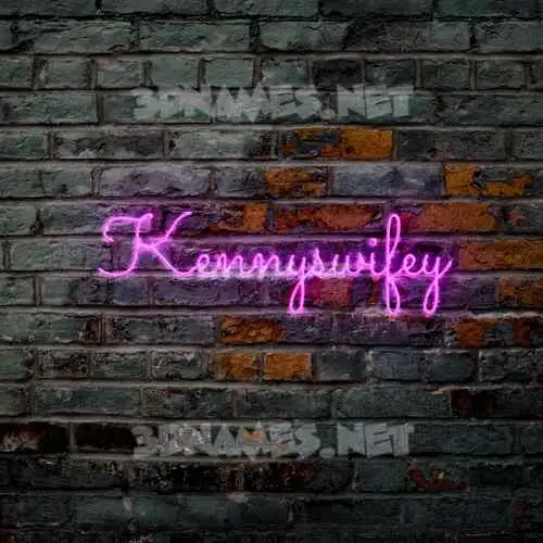 kennyswifey in Pink Neon style - 3D name wallpaper kennyswifey in Pink Neon style - 3D name wallpaper