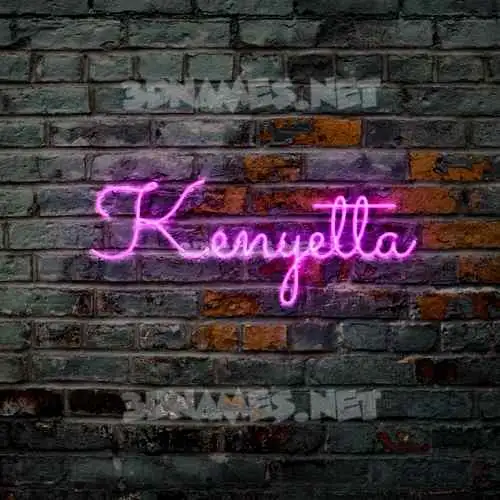 kenyetta in Pink Neon style - 3D name wallpaper kenyetta in Pink Neon style - 3D name wallpaper
