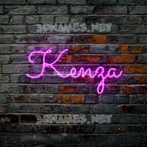 kenza in Pink Neon style - 3D name wallpaper kenza in Pink Neon style - 3D name wallpaper