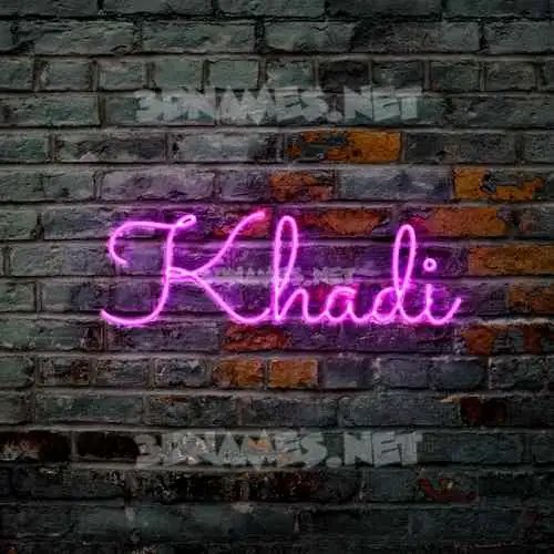 khadi in Pink Neon style - 3D name wallpaper khadi in Pink Neon style - 3D name wallpaper