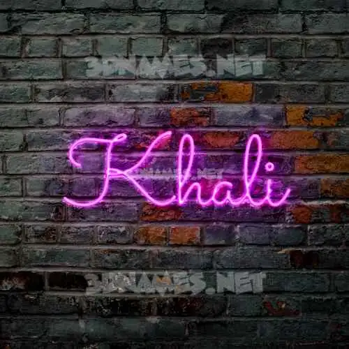 khali in Pink Neon style - 3D name wallpaper khali in Pink Neon style - 3D name wallpaper