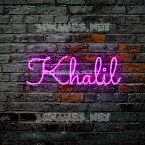 khalil in Pink Neon style - 3D name wallpaper khalil in Pink Neon style - 3D name wallpaper